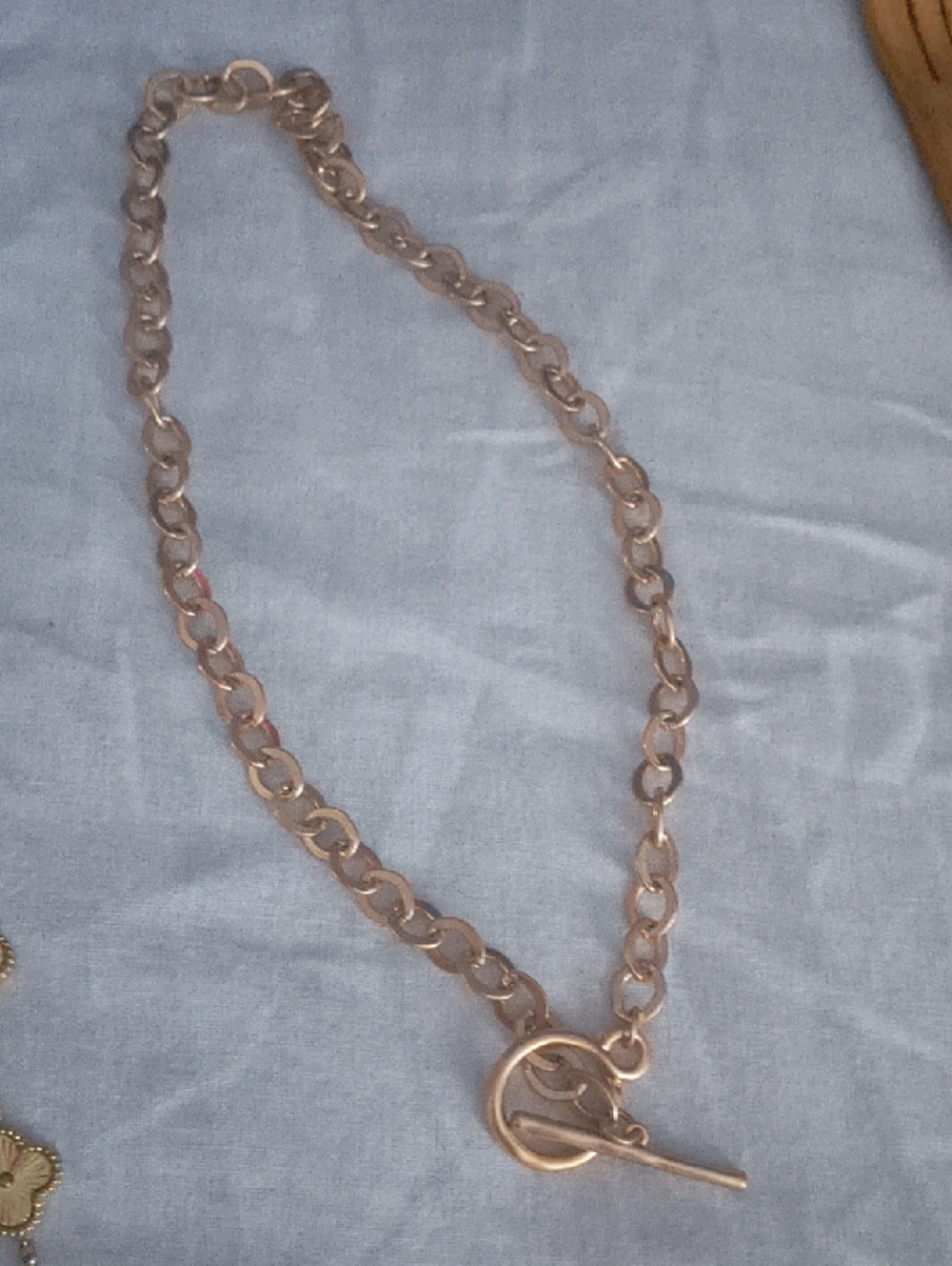 Rose Gold Chain Toggle Necklace - Women Jewelry
